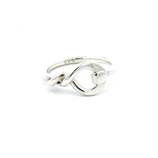 [29546SISRlooptwist] Loop & Twist Ring In Sterling Silver