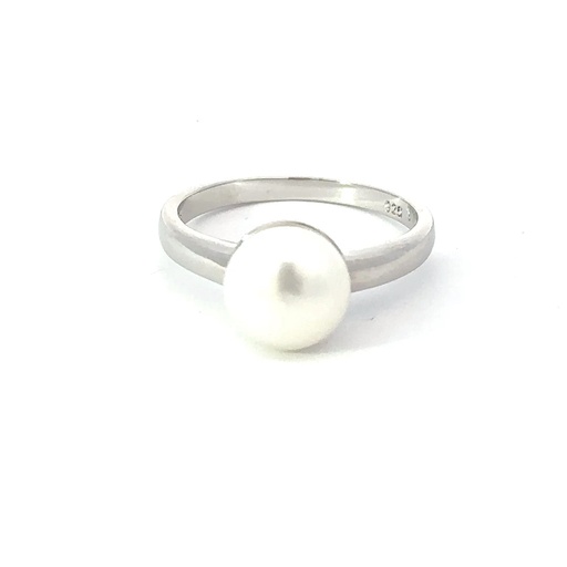 [28234] Freshwater Pearl Ring On a Silver Band