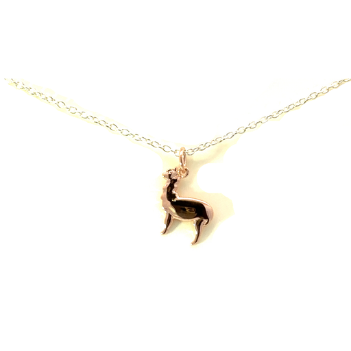 [SPETSN live with tenacity/24348] Petals Llama "Live With Tenacity..." Silver Necklace