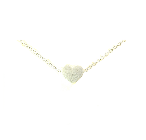 [21796] Petals Heart Slider "Mum I love you..." Silver Necklace