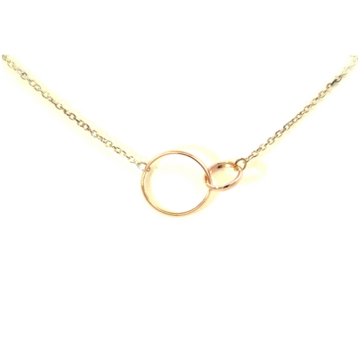[21796SPETSNsister-in-law/24348] Petals Plated Links "Sister-in-law" Silver Necklace