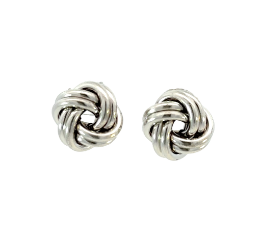 [28944] Knot Stud Earrings In Sterling Silver
