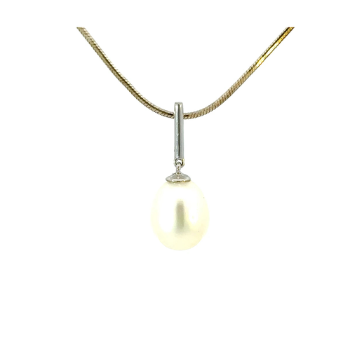 [29226/53368] Freshwater Pearl Drop Pendant Sterling Silver