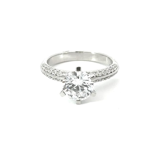 [22181] Sterling Silver Cubic Zirconia Ring