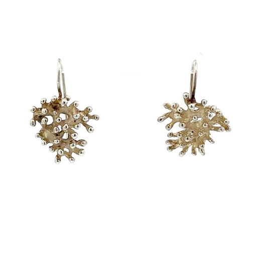 [27259] Coral Branch Sterling Silver Earrings