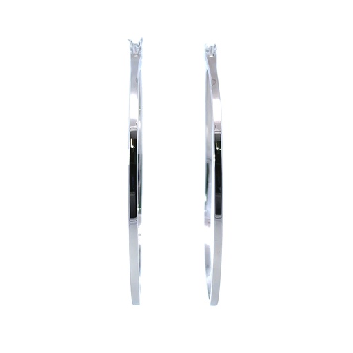 [28222SCJSEhoops] Sterling Silver Square Hoop Earrings  | 34mm