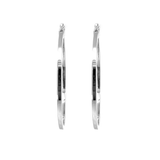 [28222SCJSEhoops] Sterling Silver Square Hoop Earrings