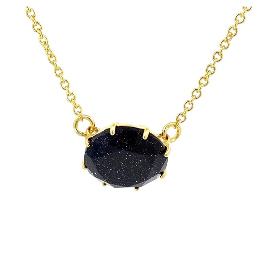 [28123SLNGPNsparklyblue] Deep Sparkling Blue La Diamantine Pendant Necklace