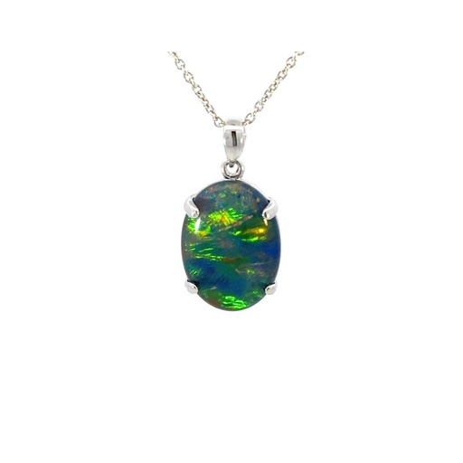 [25511] Opal Pendant | Triplet In Sterling Silver