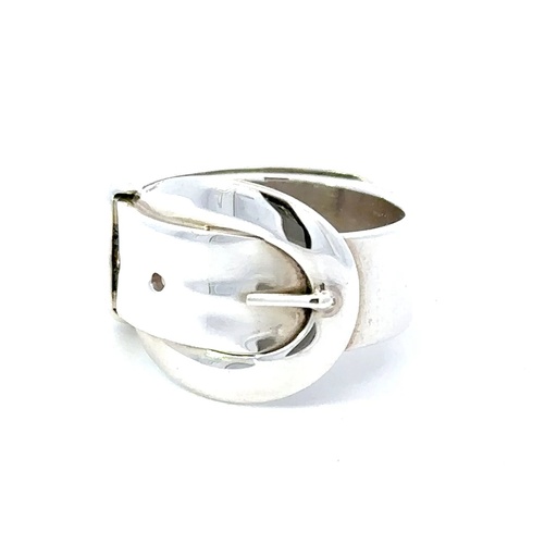 [25895SISRbuckle] Buckle Ring In Sterling Silver