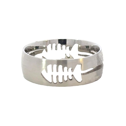 [27745] Stainless Steel Ring | Underwater Elegance Fish Skeleton