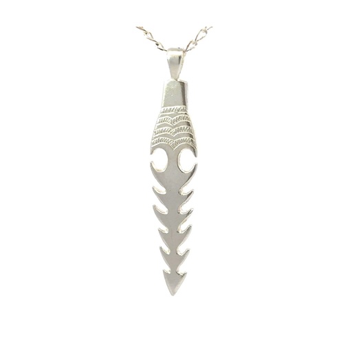 [26084] Spearhead Pendant | Spirit of the Tribal Warrior Silver
