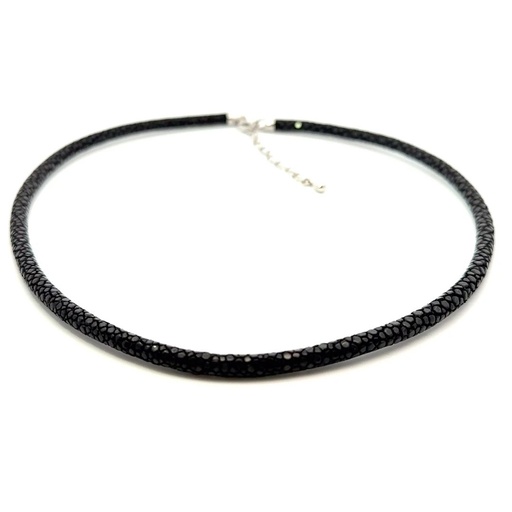 [28249] Necklace | Textured Black Collar