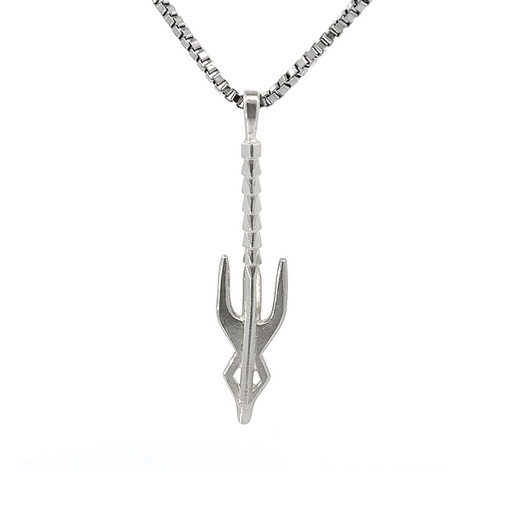 [26035] Spearhead Silver Pendant | Papuan Tribal Majesty