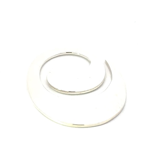 [14924SISmoneyclip170] Money Clip With A Swirl Design In Sterling Silver