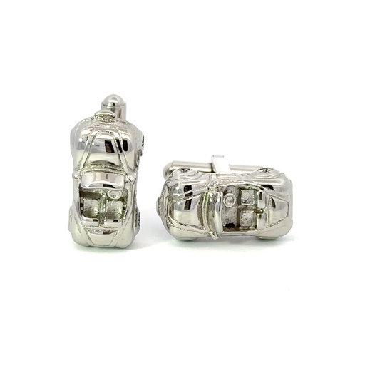 [23722] Racing Car Cufflinks In Stainless Steel