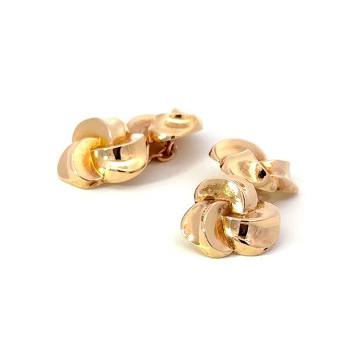 [15064SRW18YCUFFhollowknot] Knot Antique Cufflinks In 18K Rose Gold