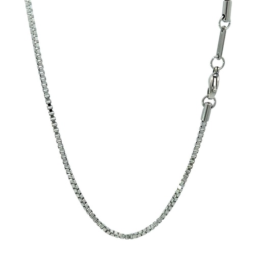 [28457SCUSTNBOX185-26A] Stainless Steel Box Chain Necklace