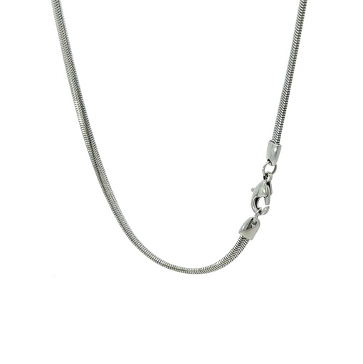 [028459] Stainless Steel Flattened Snake Necklace