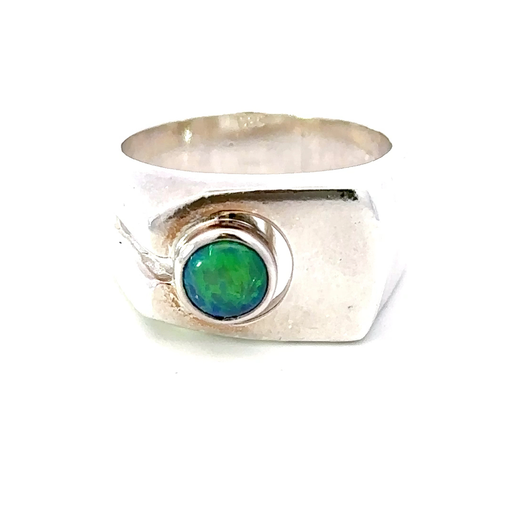 [29576JCSR7opal] Opal Ring In Sterling Silver