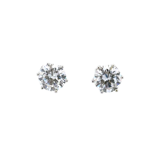 [28209] Cubic Zirconia Earring Studs In Sterling Silver