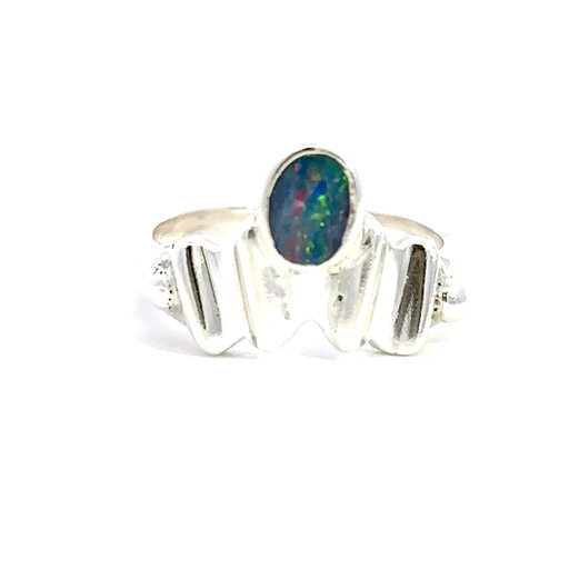 [001569] Opal Ring In Sterling Silver
