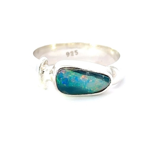 [29576JCSR59opal] Opal Ring In Sterling Silver