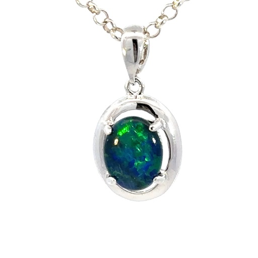 [29340] Opal Pendant | Triplet In Sterling Silver