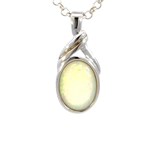 [29319] Solid White Crystal Opal Pendant