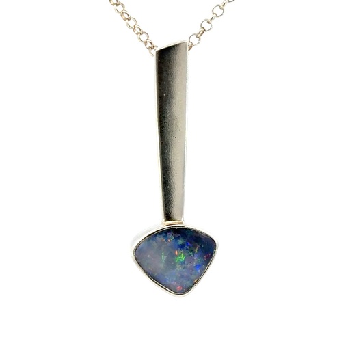 [29587JCSPlgesolidopal/29578] Striking Pendant With Solid Aussie opal