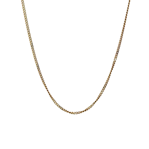 [24158SSG18YN] Curb-Link Necklace 60cm Length In 18K Yellow Gold