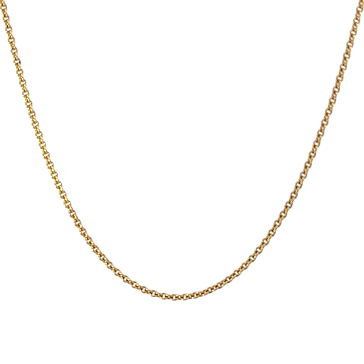 [26065SU18YN] Round Belchor Linked Necklace In 18K Yellow Gold
