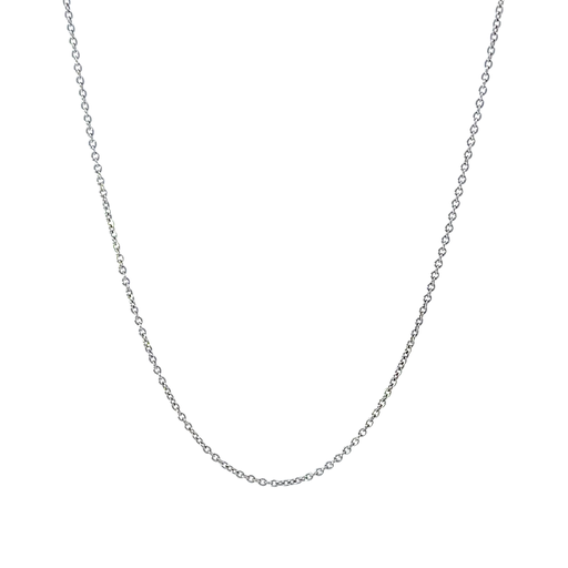 [25601] Cable Necklace In White Gold 9k White Gold