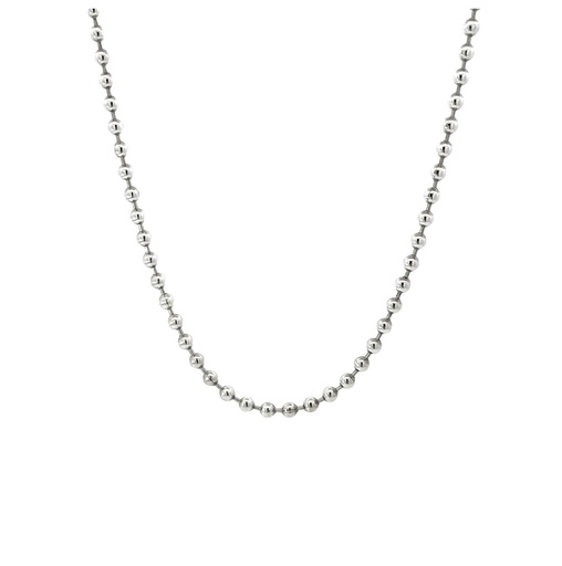 [24209] Silver Symphony: Sterling Silver 55cm Ball Chain Necklace