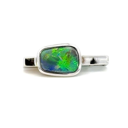 [27028SPGSPopal1.25ct] Pendant With 1.25ct Aussie Opal In Silver