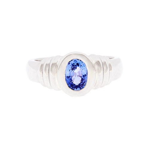 [283318] Ceylonese Sapphire Set In Platinum