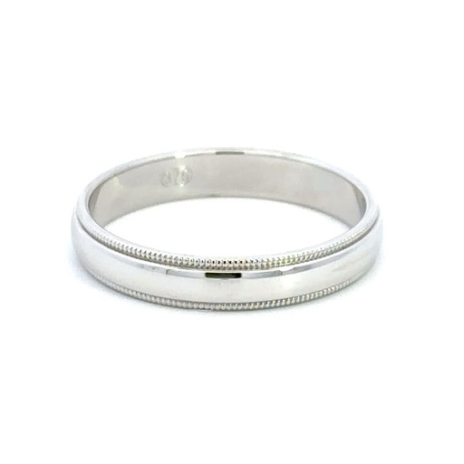 [25682ST9WRmillegrainedge] Wedding Ring With Millegrain Edging | 9K