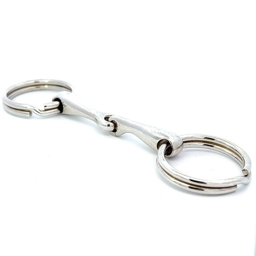 [18050SISKEYRING] Sterling Silver Horse Bit Key Ring