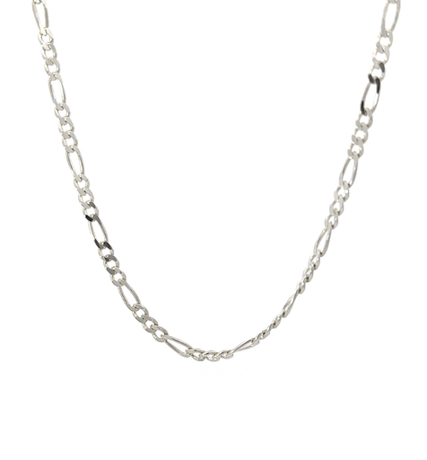 [26005STSNfigaro50cm] Silver Figaro Style Necklace 50cm