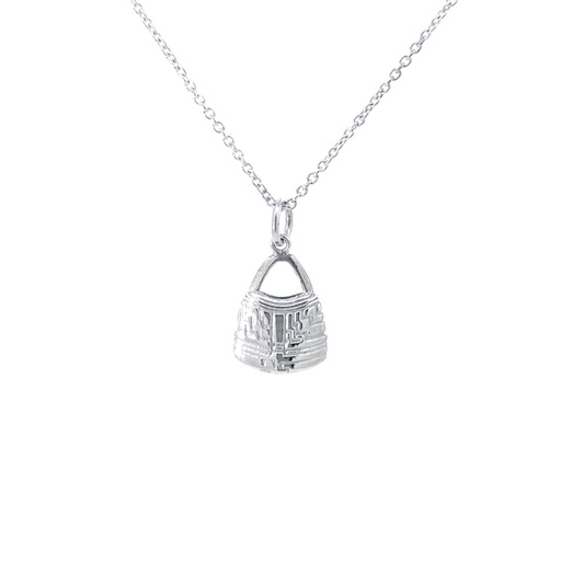 [22133] Geo Bilum Pendant In Sterling Silver