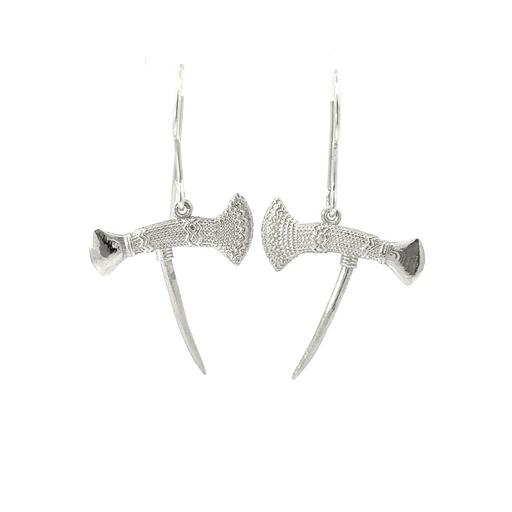 [22091JCSEhagenaxe] Hagen Axe Earrings In Sterling Silver