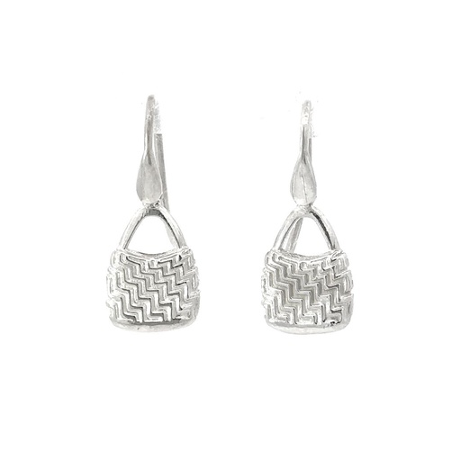 [29725] Bilum Inspired Earrings In Sterling Silver