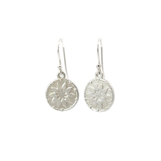 [25982] Silver Buka Basket Inspired Earrings