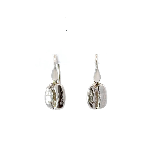 [25350] Coffee Bean Earrings In Sterling Silver