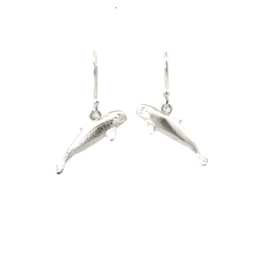 [25517] Whale Earrings In Sterling Silver