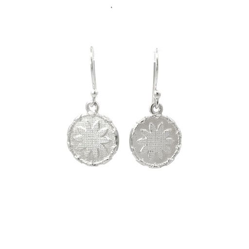 [25532] Woven Buka Basket Earrings In Sterling Silver