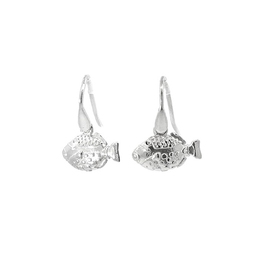 [22625] Triggerfish Earrings In Sterling Silver