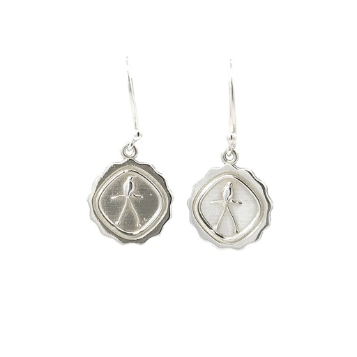[25977] King Bird Of Paradise Earrings In Sterling Silver