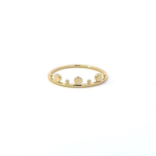 [26410Daddcrownring] Crown Ring In Gold Plating