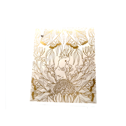 [28064cockatooandfloral] Gift Cards Pack Of Six Cards With Cockatoo & Floral